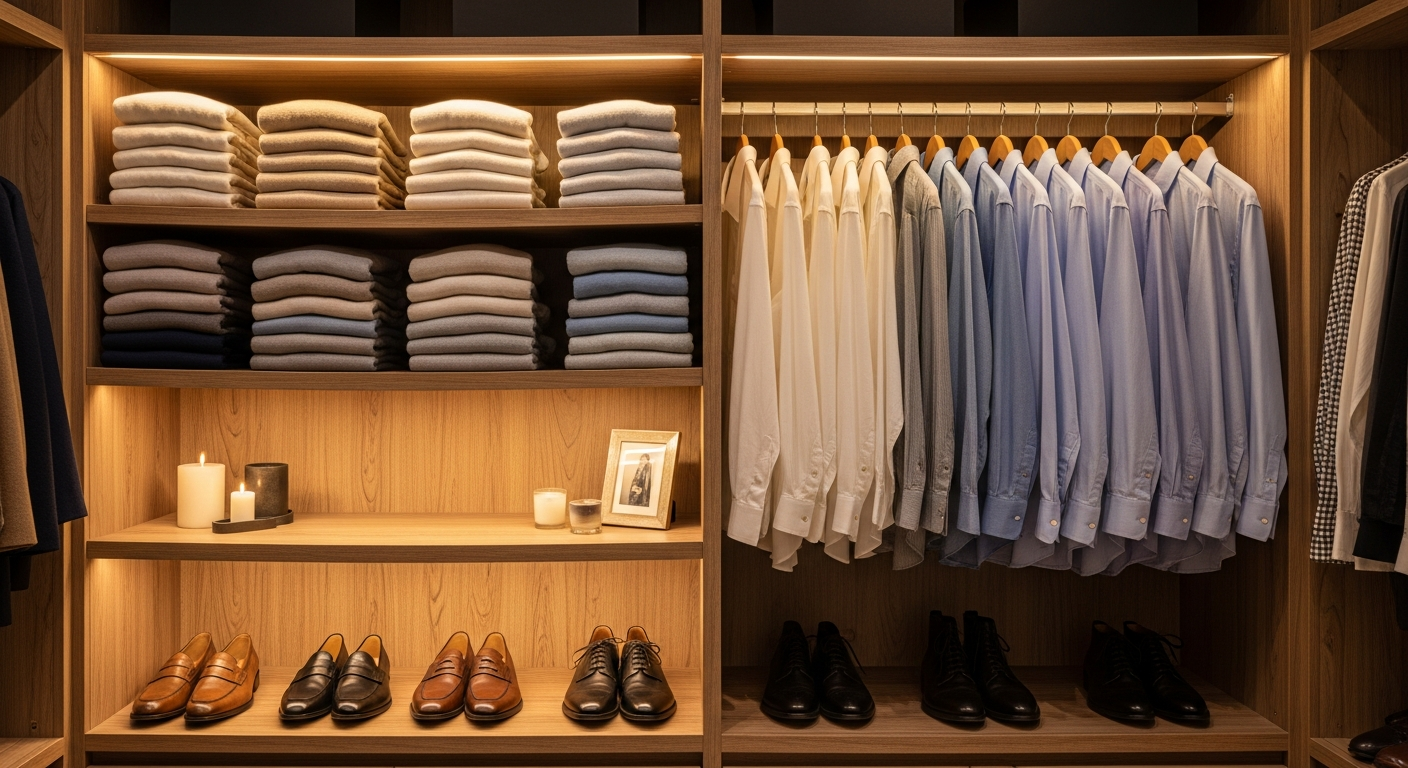 Man standing in front of closet
